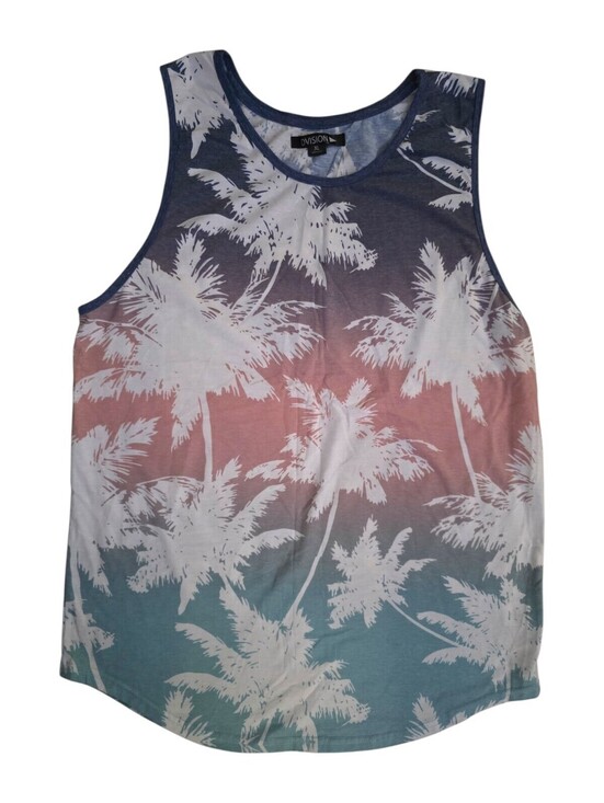 Other - Division Palm Tree Tank Top Tropical Beach Sunset Ombre Men's XL